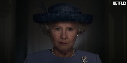 YouTube screengrab from the teaser of 'The Crown' starring Imelda Staunton as Queen Elizabeth.