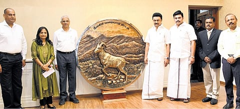 Chief Minister MK Stalin launching ‘Nilgiri Tahr’ project at the secretariat | express