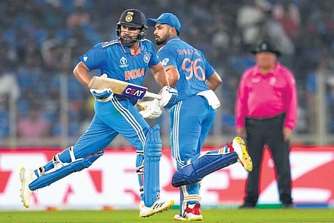 Rohit Sharma’s whirlwind 86 set the platform against a new-ball attack that could have problems. Shreyas Iyer also contributed with an unbeaten 53 | AP