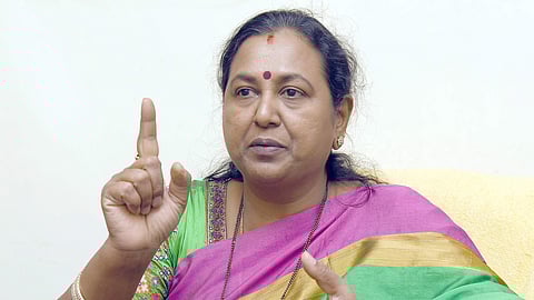 DMDK leader Premalatha Vijayakanth.
