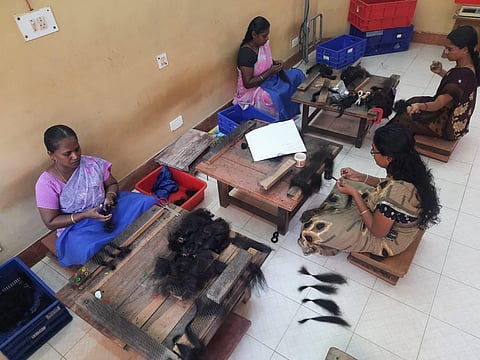 So far, about 600 wigs have been sent to Adyar Cancer Institute. (Photo | V Karthikalagu)