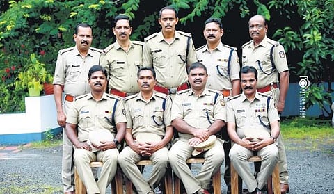 (Sitting) Vinodkumar P, Raphy Ahammed M A, Baby George, Manojkumar K, (Standing): Sunilkumar C, Mathew Jose, Jayarajan K, Reji Skaria, Rajasekar C K