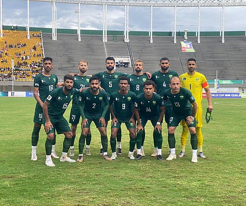 Pakistan football team. (Photo | Pakistan football federation Twitter)