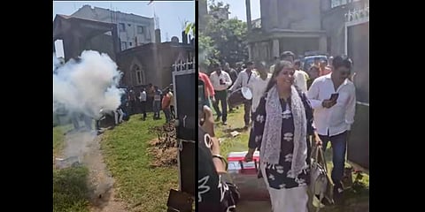 A grand homecoming for Sakshi Gupta. (Photo | Screengrab @Facebook)