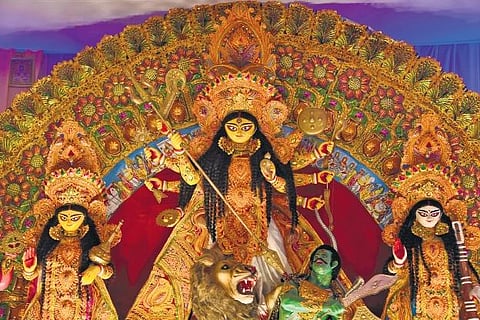 The essence of the Durga Puja celebrations lies in its portrayal of Bengali culture and tradition.