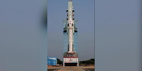 A single-stage liquid propulsion rocket, equipped with a Crew Module and Crew Escape System, is slated for a lift-off from the first launch pad at Sriharikota at 8 am on Saturday (Photo | Twitter)