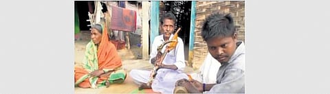 Kikri is made up of wood and horsehair and is exclusively played by male elders.