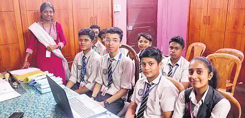 The students of Brook International School, who created internet radio