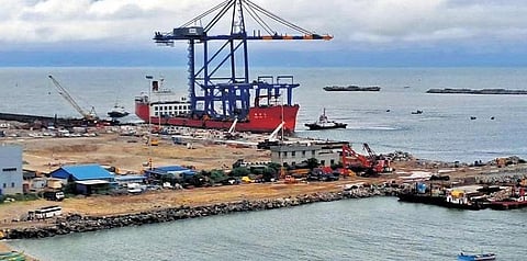 The vessel, Zhen Hua 15, arrived at the port on October 15, carrying three cranes from Shanghai. (Photo | Express)