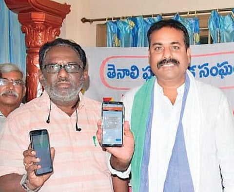 File photo: Tenali YSRC MLA Annabathuni Siva Kumar launching Vote for City app. (Photo | EPS)
