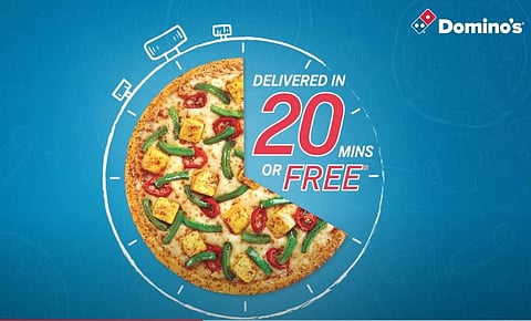 The 20-minute delivery plan was officially launched across 170 Dominos outlets in Bangalore in March 2023.