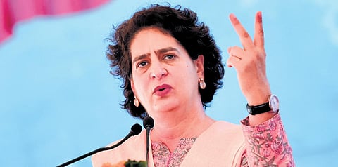 In Rajasthan, Priyanka slams BJP’s ‘politics of polarisation’