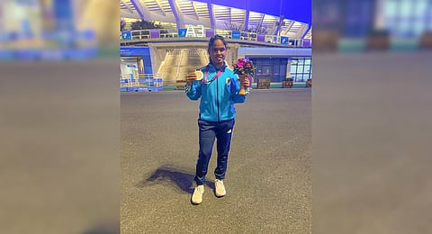 Killika Lalitha from Vizianagaram bagged a Silver medal from the Para Asian Games. (Photo | Express)