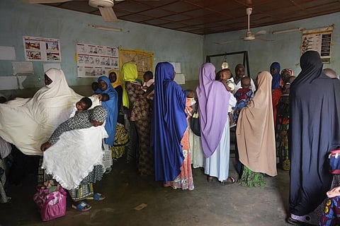 FILE - Women gather at a clinic to have their children vaccinated in Niamey, Niger, Aug. 21, 2023. (Photo | AP)