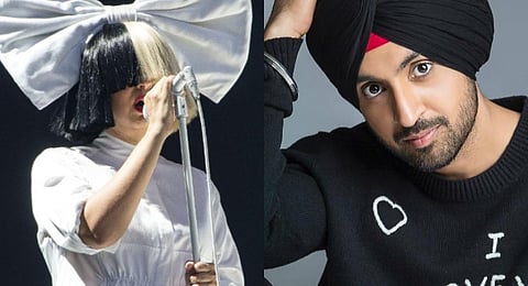 Sia and Diljit Dosanjh (AP/Instagram)