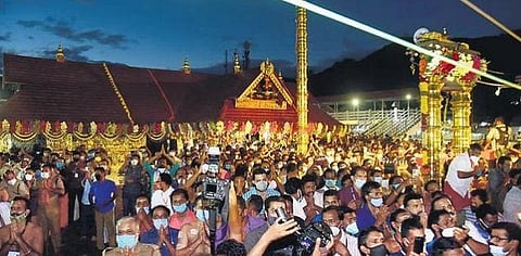 Pilgrims at Sabarimala