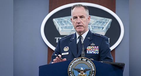 Pentagon spokesman Air Force Brig. Gen. Patrick Ryder speaks at the Pentagon. (Photo | AP)