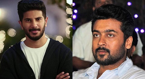 South Indian actors Suriya and Dulquer Salmaan.