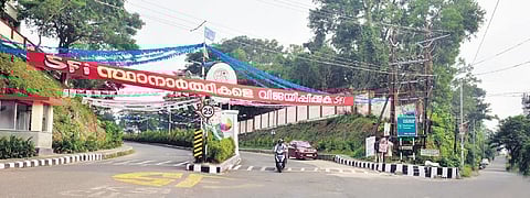 The main thoroughfare through Cusat campus that will soon go out of bounds for the residents living towards the western and eastern side of the campus. (Photo | A Sanesh, EPS)