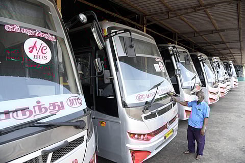 After a meeting with the minister regarding bus fare, private omni bus operators have decided to reduce the maximum fares by 5% compared to last year. (Photo | Express)