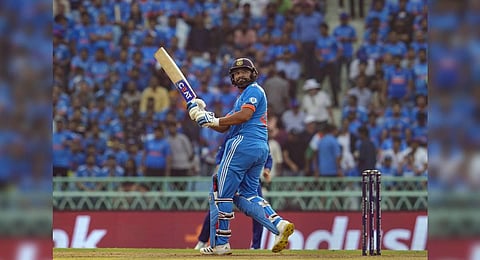Rohit Sharma scored yet another half century on a sluggish pitch in Lucknow on Sunday | PTI