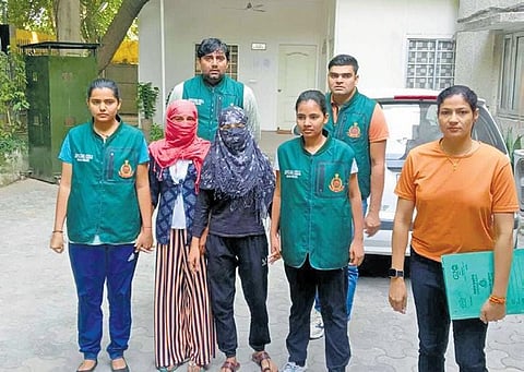 The two accused in the custody of the Special Cell on Tuesday | E