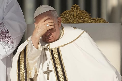 Pope Francis presides over mass to open the Synod of Bishops in St. Peter's Square at The Vatican. (Photo | AP)