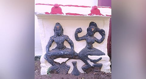 A 550-year-old sati stone sculpture found in Srivilliputhu