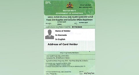 Image of BPL card used for representational purpose. (Photo | Express)