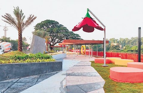 A view of the IDL lake in Kukatpally Assembly Constituency.