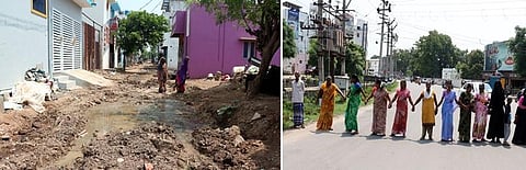Vellore: No sewage line for 30 years, residents hold protest seeking end to scourge