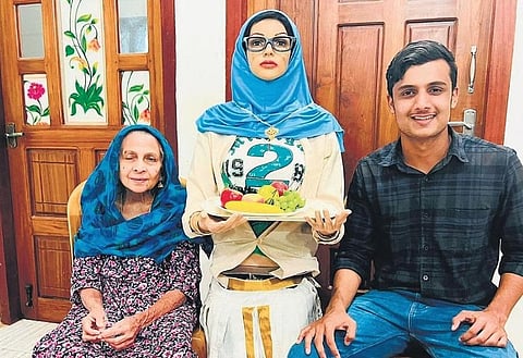 hiyad with grandmother Ayisumma and Android Pathutty 2.0