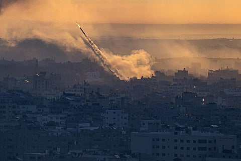 Rockets are fired toward Israel from the Gaza Strip. (Photo | AP)