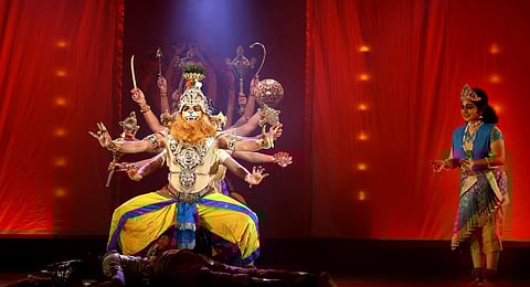 Agre Pashyami, a mega dance theatre production based on the Narayaneeyam