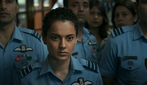 Kangana Ranaut in Tejas. (Videograb)