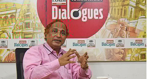 IISC scientist TV Ramachandra Speaks during Expree Dialogues at TNIE office