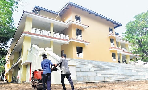 The under-construction auditorium of Maharaja’s College | A Sanesh