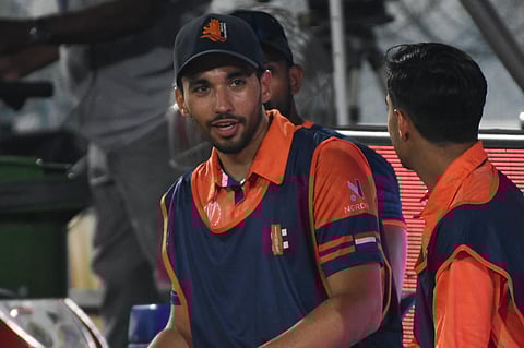 Dutch cricketer Saqib Zulfiqar. (Photo | Vinay Madapu, EPS)