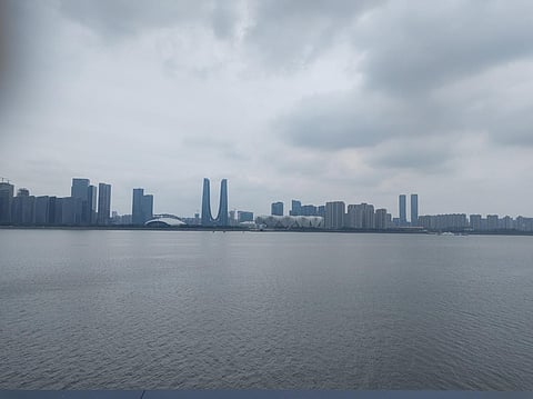 Venue of the 2023 Asian Games taking place at Hangzhou. (Photo | Swaroop Swaminathan)