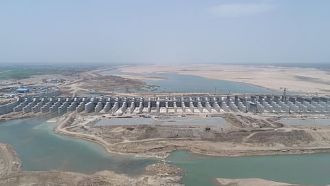 A file photo of the Kaleshwaram lift irrigation project (Express)