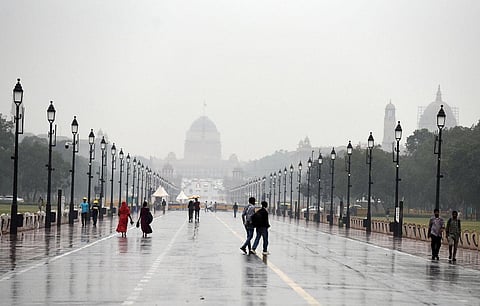 Overnight rain led to a rapid improvement in air quality on Friday morning and cleared the haze, in Delhi. (Photo | Parveen Negi)