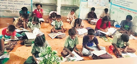 The tuition centre was being run by a group of Dalit youngsters in Gingee. (Photo | Express)