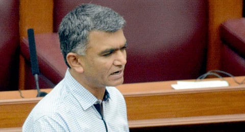 Minister Krishna Byregowda speaks at the winter session in Belagavi. (Photo | Raj Sadare)