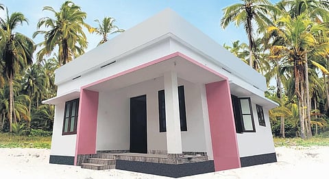 The house was built in record time on the five cents of land owned by the girl’s family at Neyyappally in Nandiyode panchayat. The house-warming ceremony is scheduled on November 14 (Children’s Day).