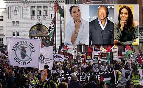 Amidst the crescendo of support for Israel from Hollywood, there has been noticeably less voices speaking for Palestine, as the war rages on. (Photos |AP)