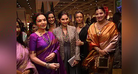 The launch witnessed the presence of prominent personalities like Ram Charan, Upasana, Namrata Shirodhkar, Sania Mirza, Saina Nehwal, PV Sindhu, and Manchu Lakshmi. | Vinay Madapu