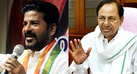 TPCC president A Revanth Reddy and BRS chief and Chief Minister K Chandrasekhar Rao.