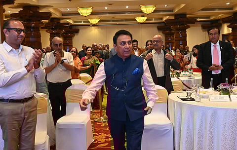 Former Indian cicketer Sunil Gavaskar at a charity programme hosted by Rotary Club of Bangalore in Bengaluru on Saturday. (Photo | Shashidhar Byrappa)