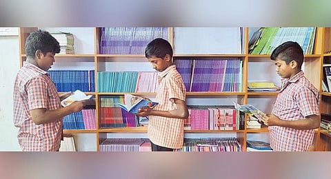 A library and park have been set up for the students within CYBIO premises in Vembakottai. (Photo | Express)