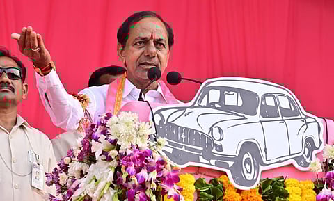 BRS symbol Ambassador car. (Photo | Express)